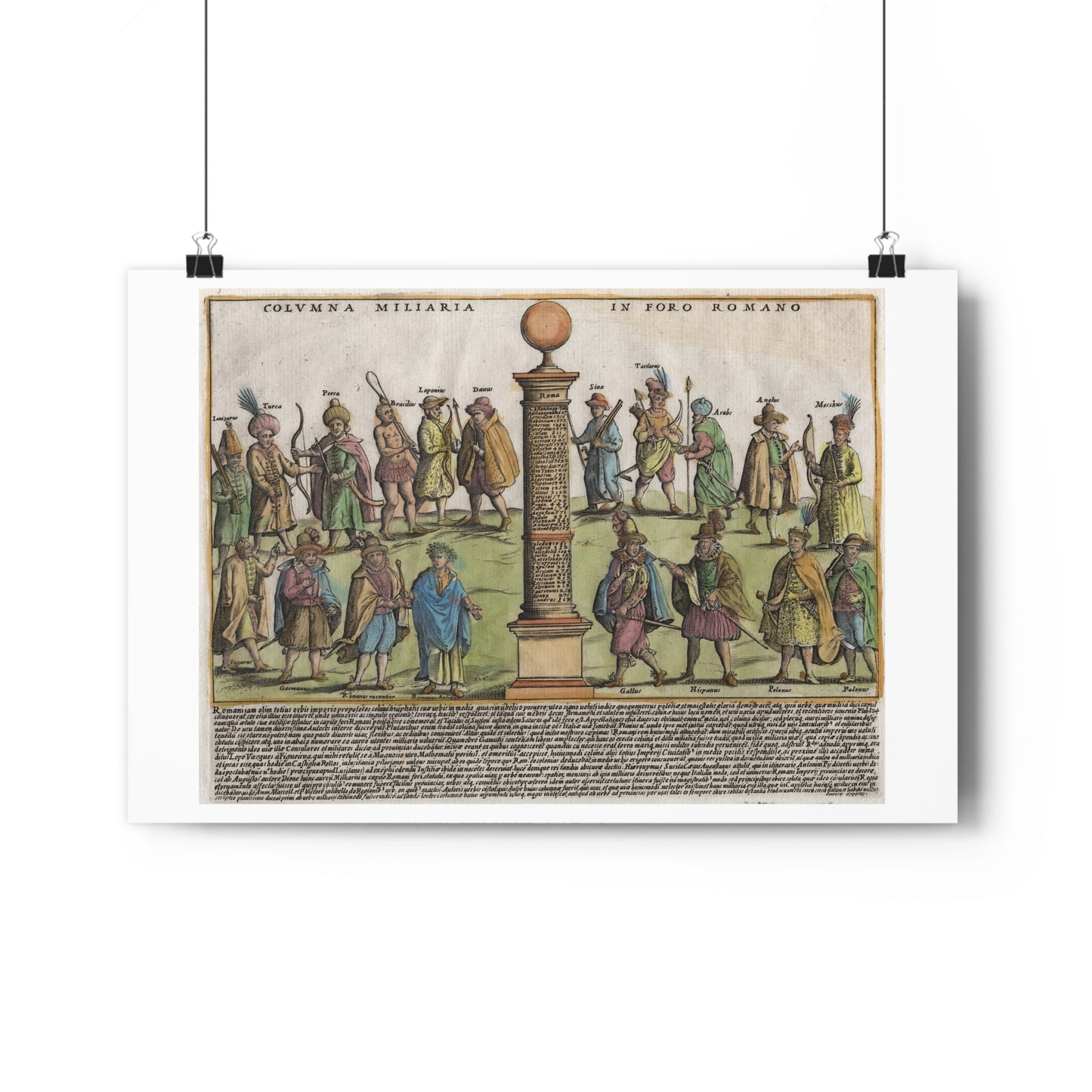 The Milestone Column in the Roman Forum Historical Giclée Art Print