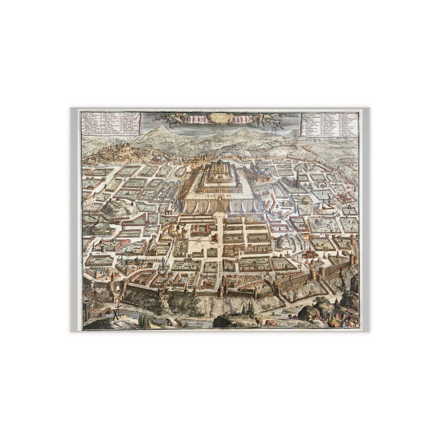Ancient Jerusalem Historical Ceramic Tile