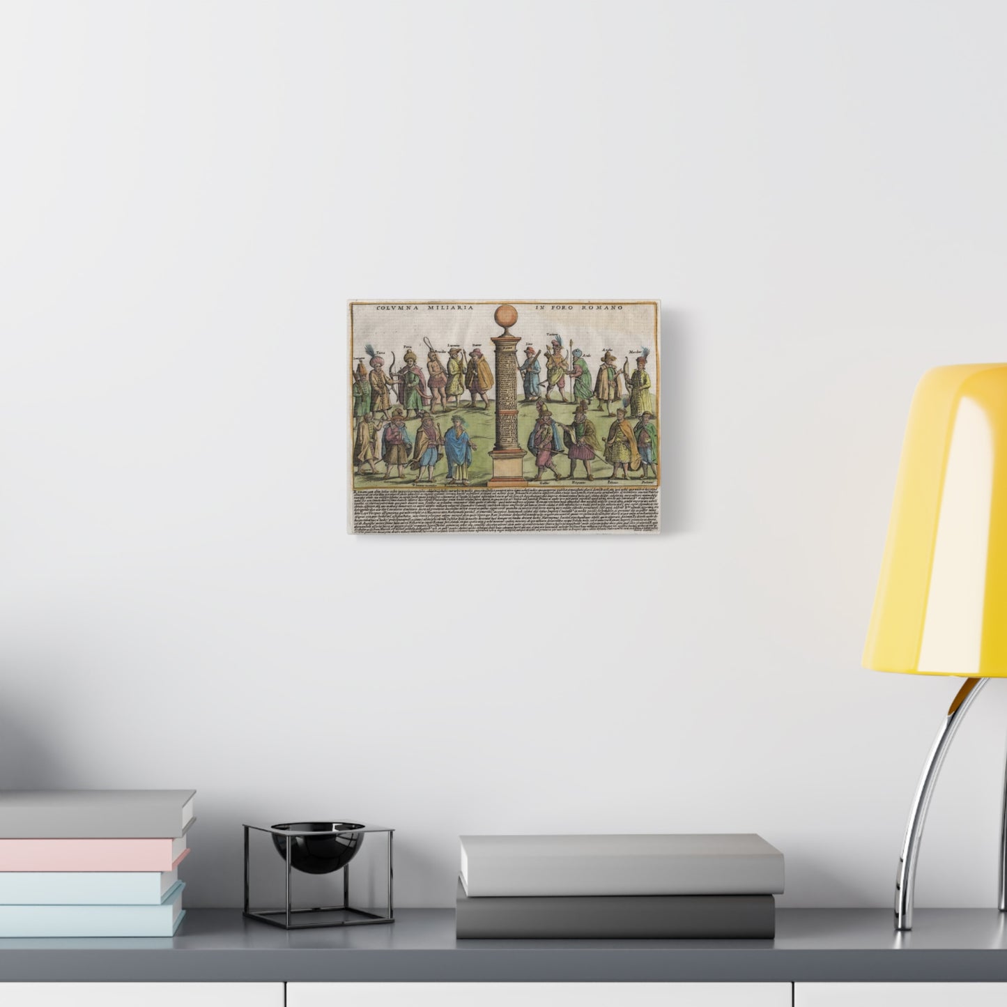 The Milestone Column in the Roman Forum Historic Art Canvas Print