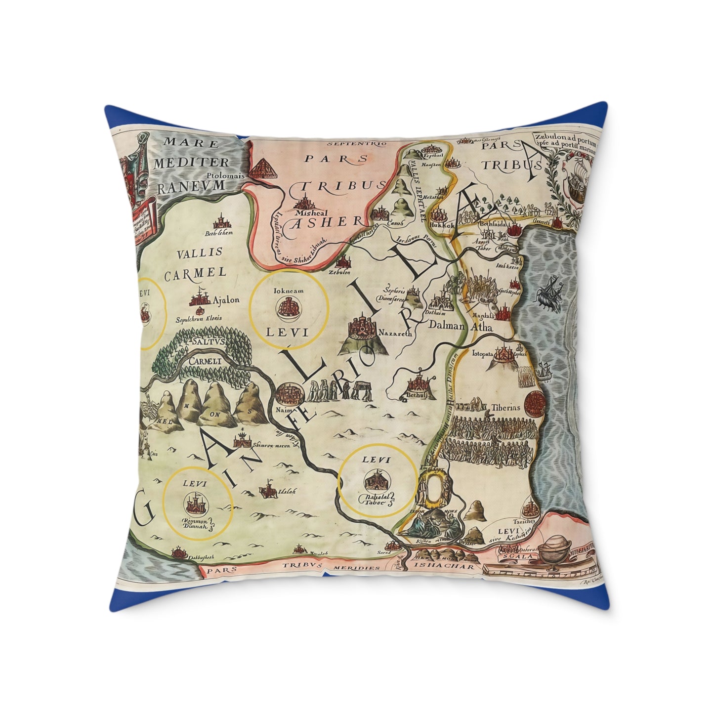 Galilee & the Twelve Tribes of Israel Pillow