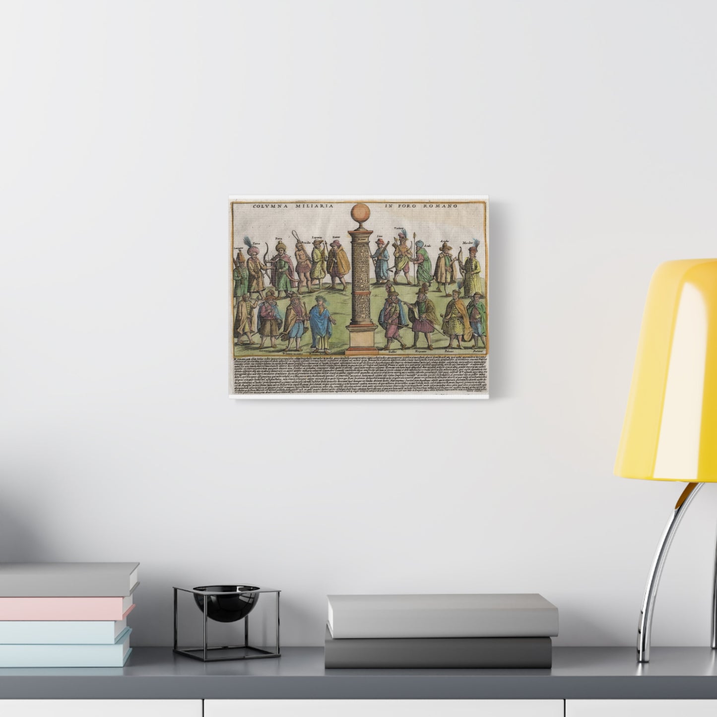 The Milestone Column in the Roman Forum Historic Art Canvas Print