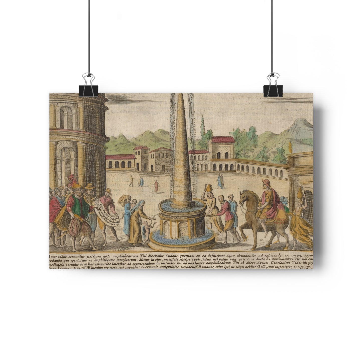 Meta Sudans near the Colosseum Vintage Art Print