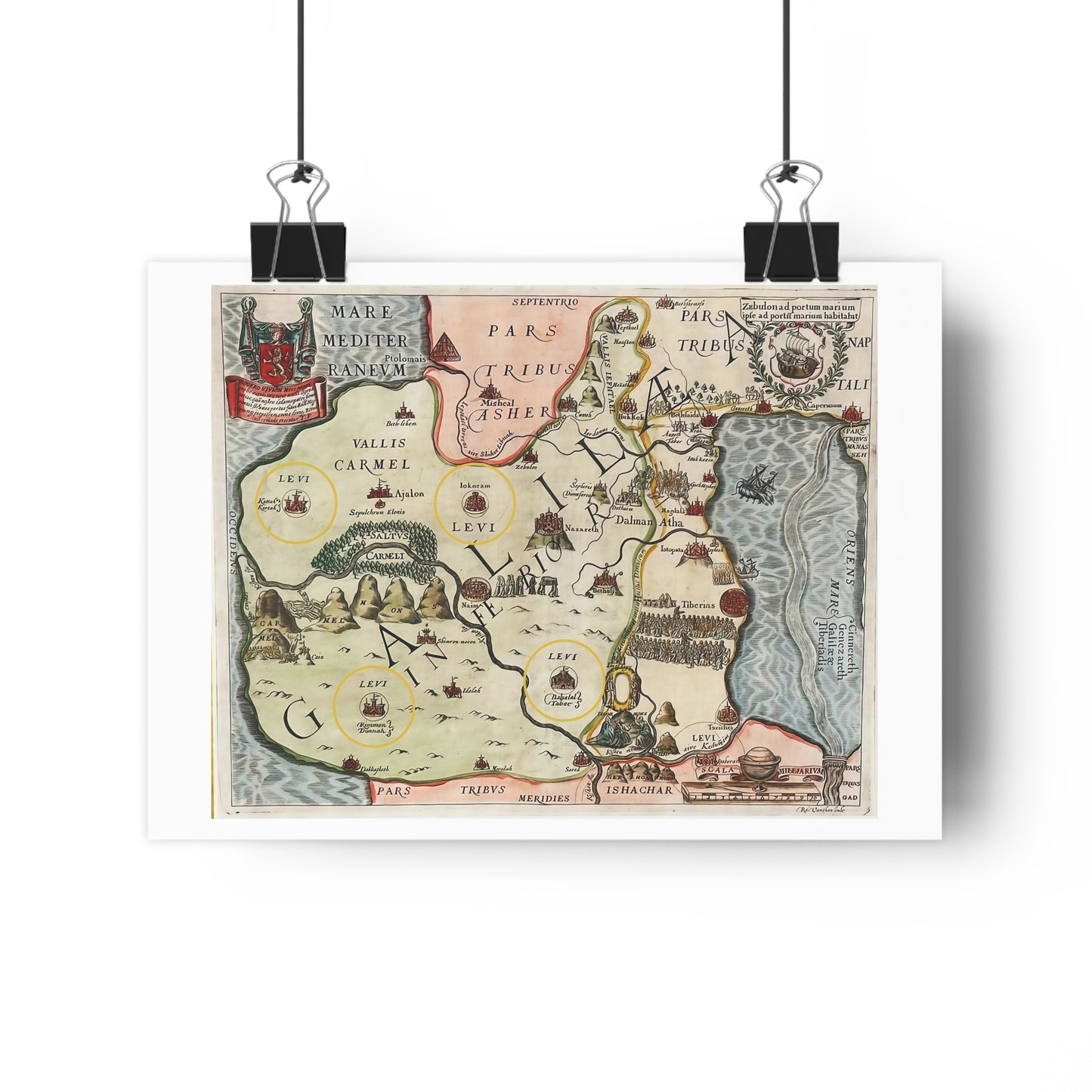 Galilee & the Twelve Tribes of Israel Giclée Art Print