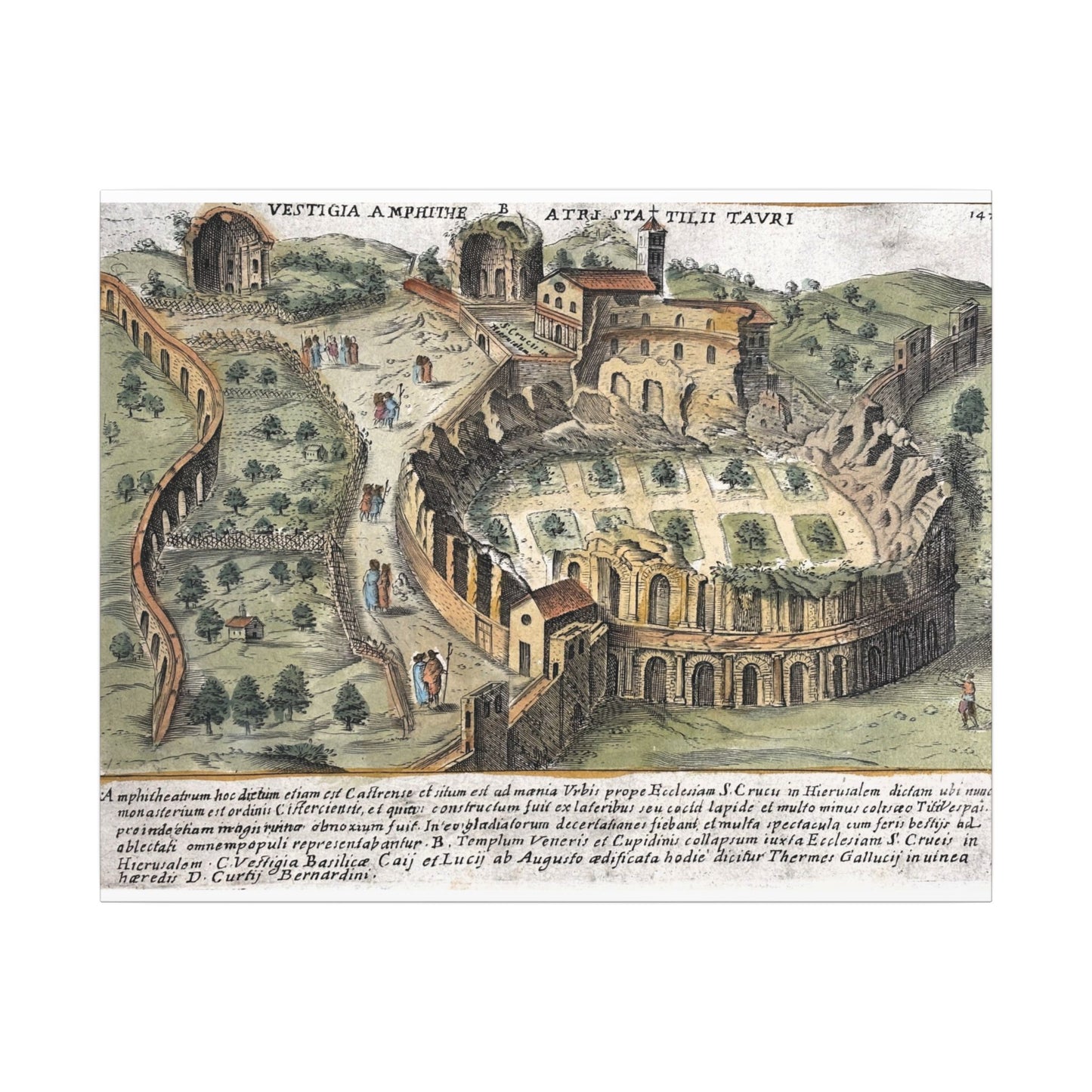 Amphitheatrum Castrense in Rome Canvas Art Print