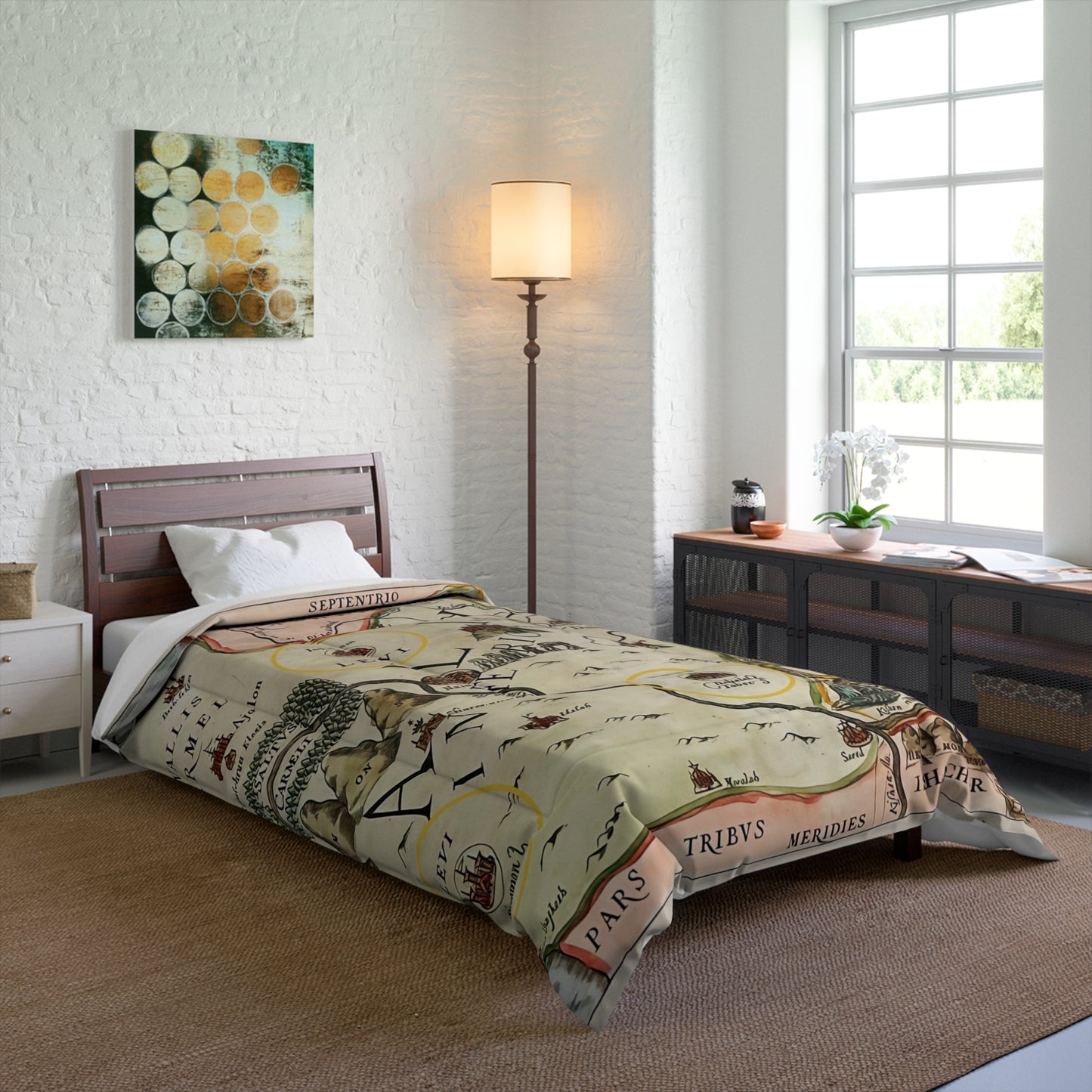 Galilee & the Twelve Tribes of Israel Vintage Map Comforter