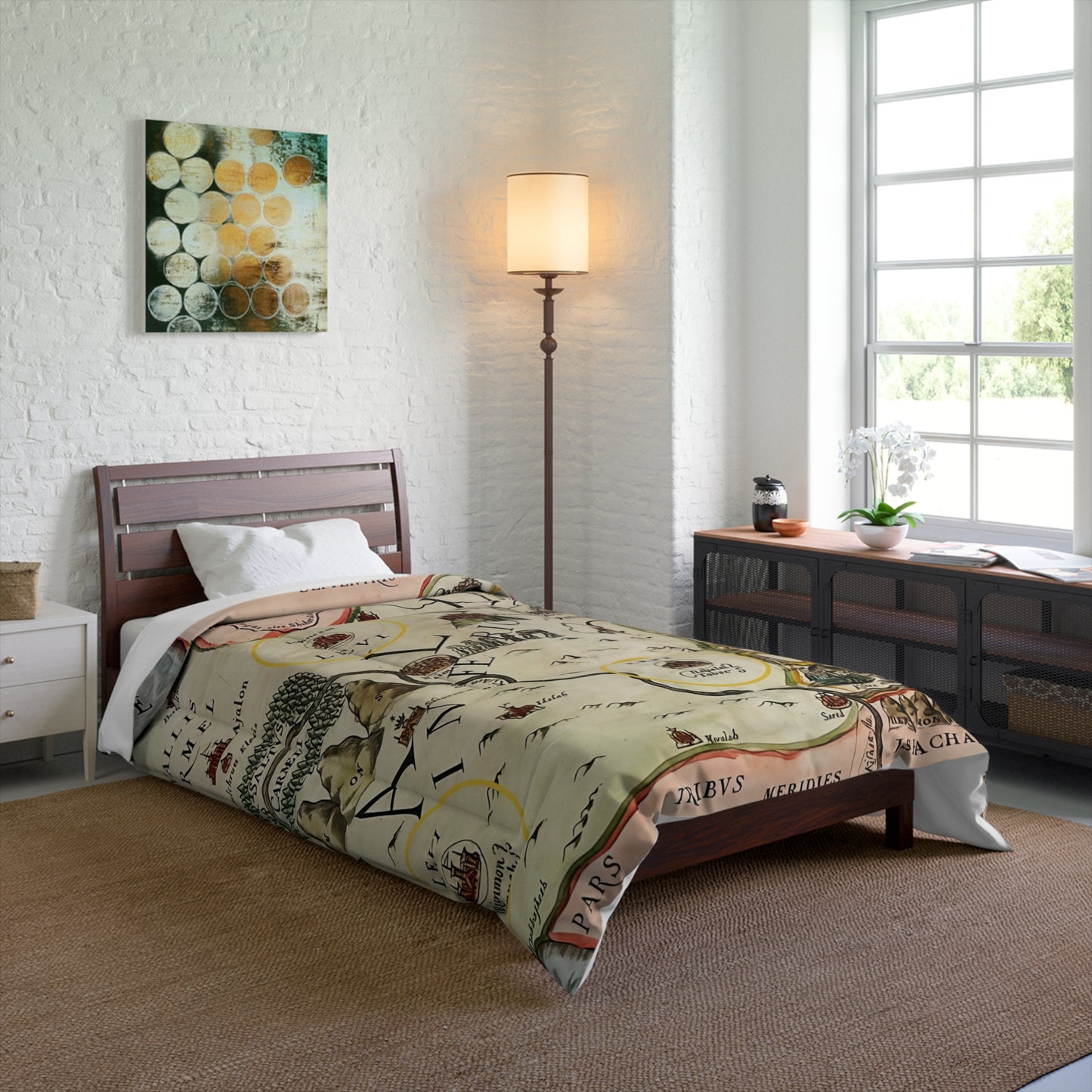 Galilee & the Twelve Tribes of Israel Vintage Map Comforter