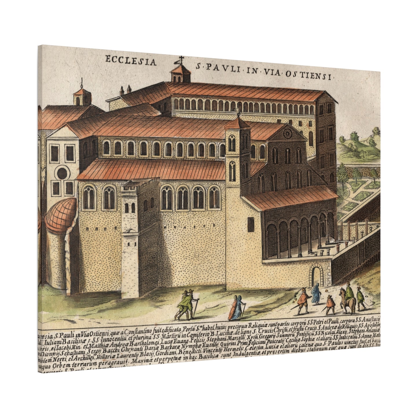 Basilica of Saint Paul Outside the Walls Historic Art Canvas