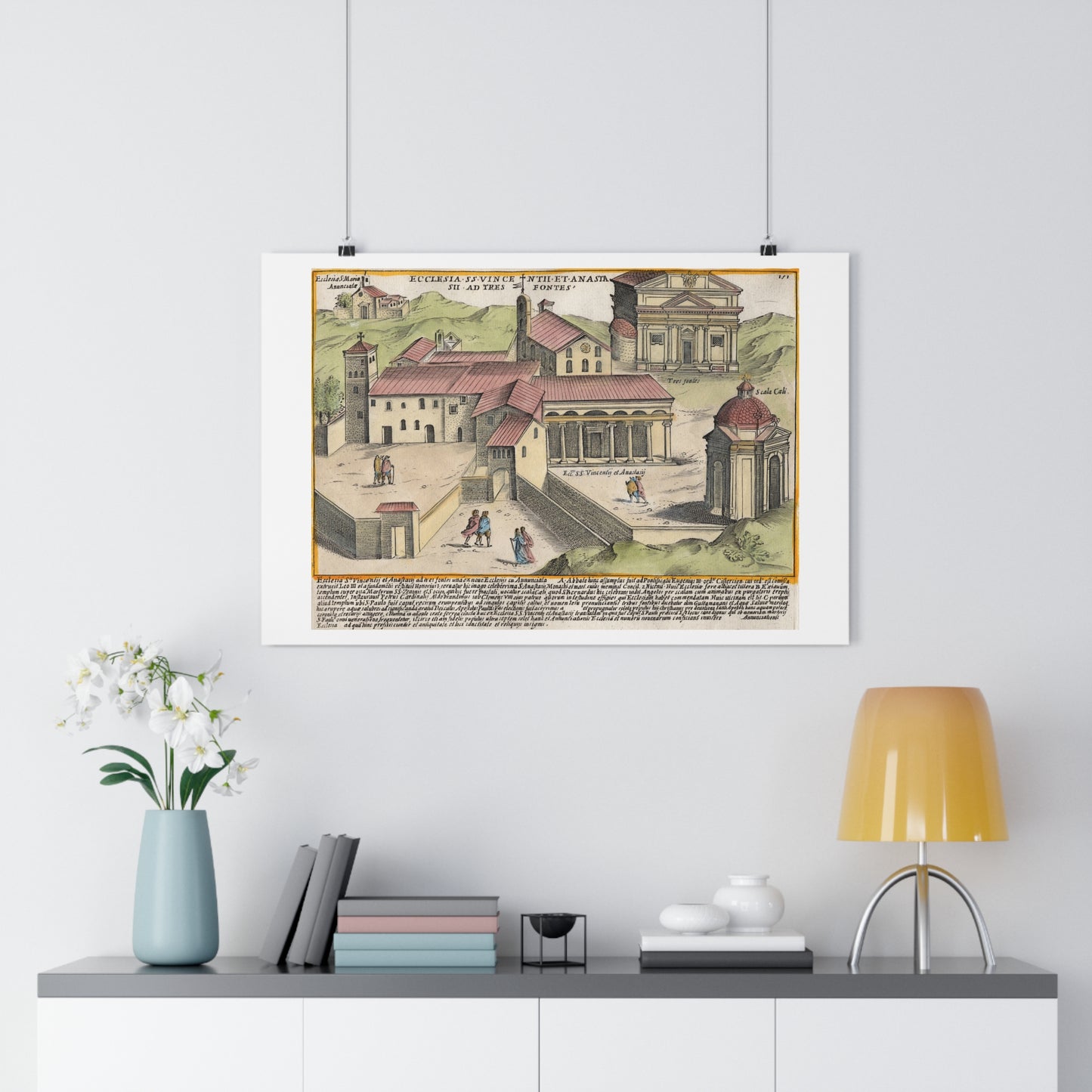The Church of Saints Vincent and Anastasius at the Three Fountains Historical Giclée Art Print