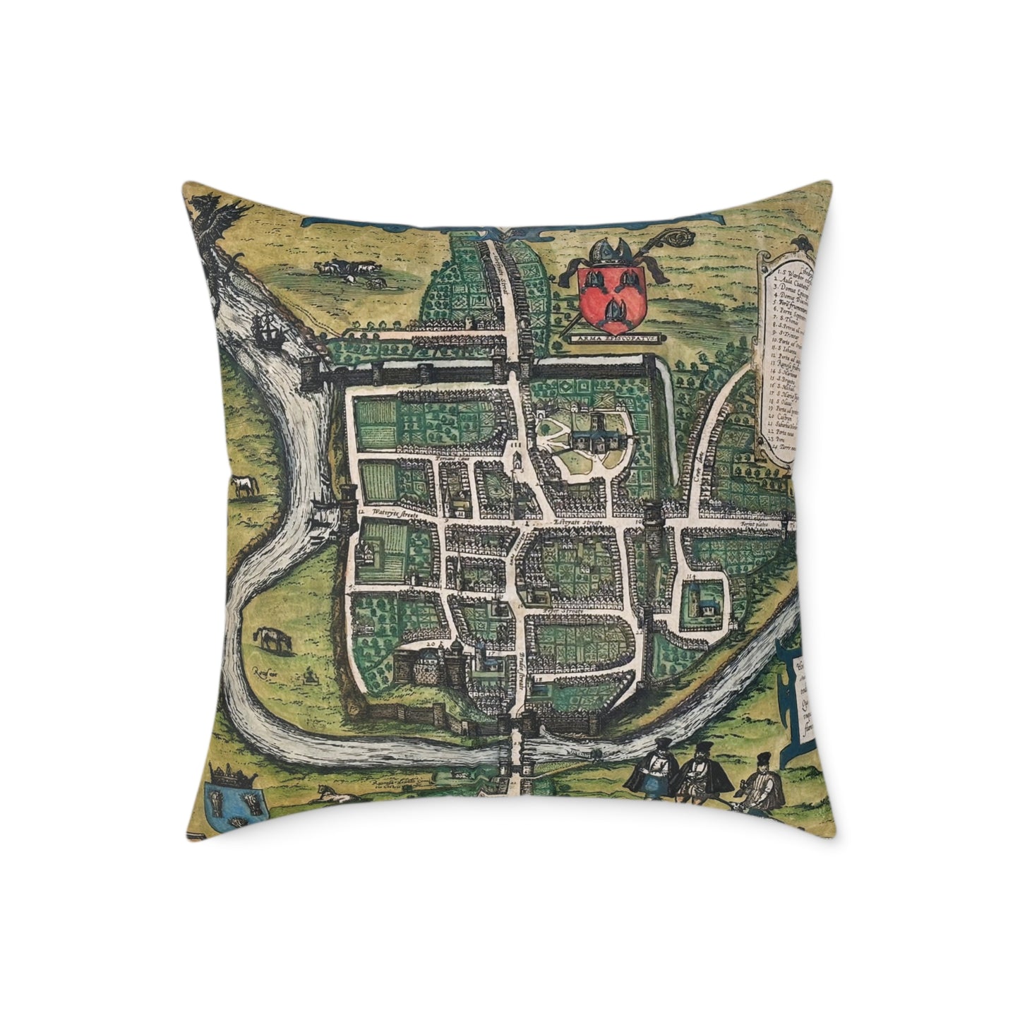 Chester (Cestria), England Map Design Pillow