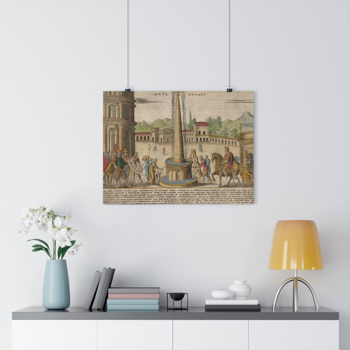 Meta Sudans near the Colosseum Vintage Art Print
