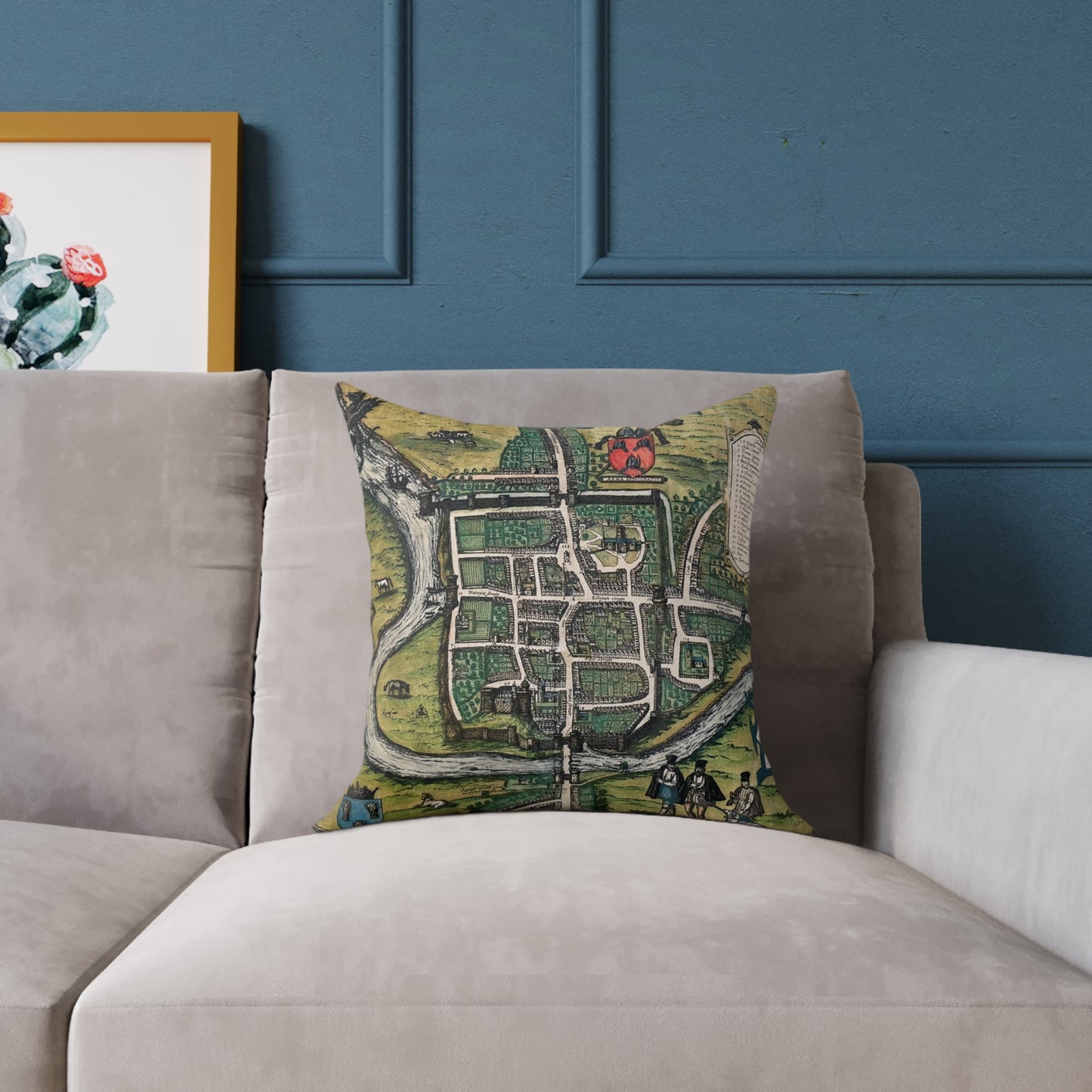 Chester (Cestria), England Map Design Pillow