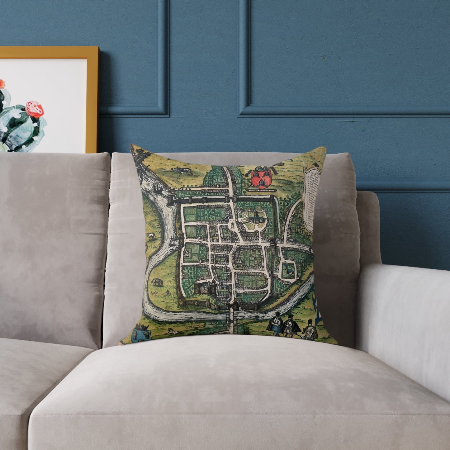 Chester (Cestria), England Map Design Pillow