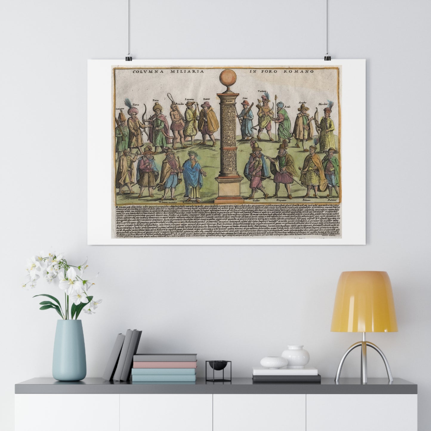 The Milestone Column in the Roman Forum Historical Giclée Art Print