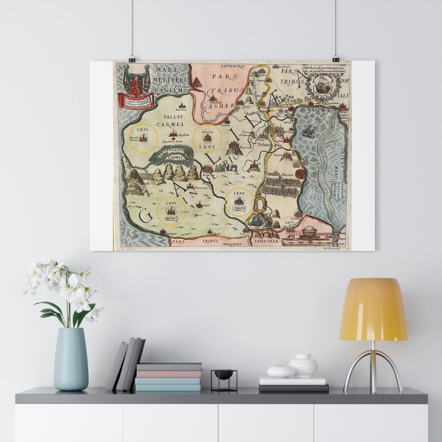 Galilee & the Twelve Tribes of Israel Giclée Art Print