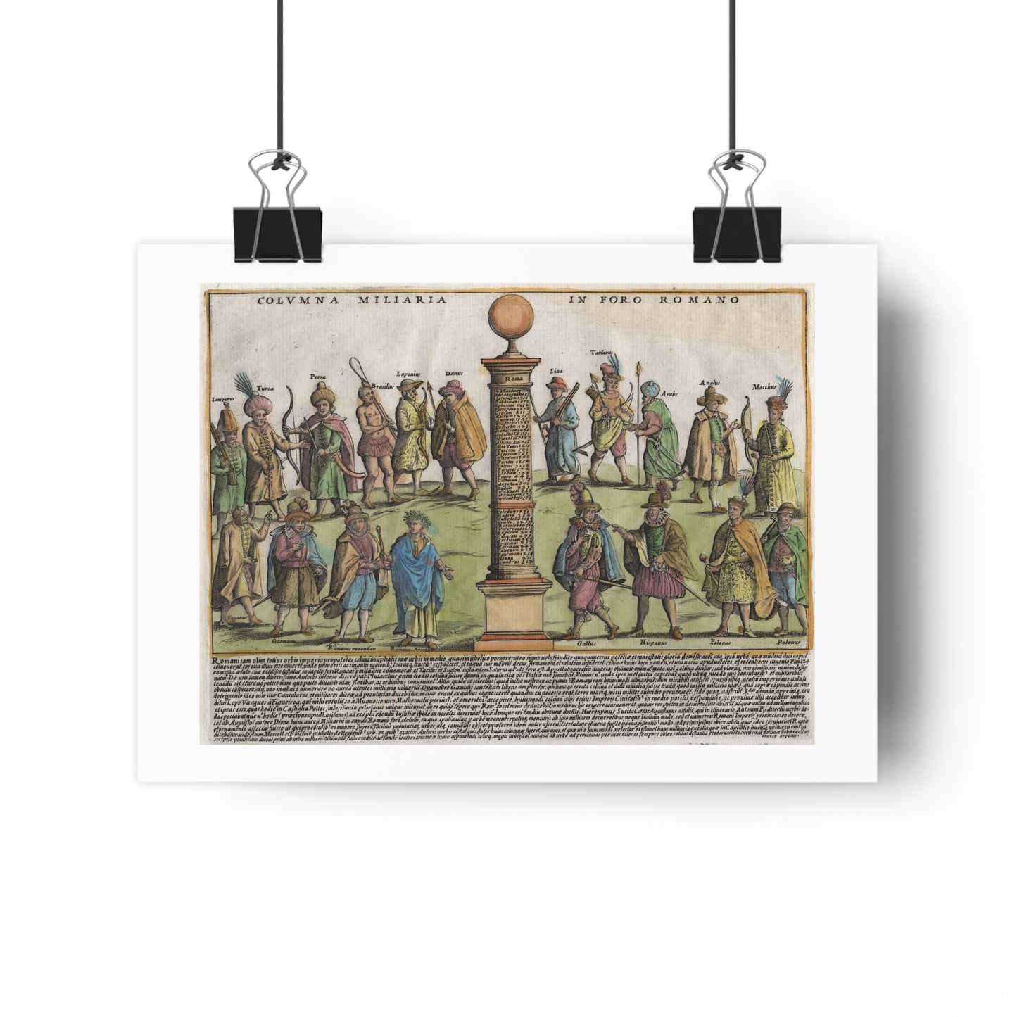 The Milestone Column in the Roman Forum Historical Giclée Art Print