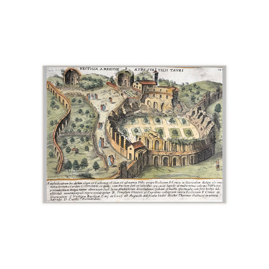 Ruins of Amphitheatrum Castrense in Rome Ceramic Art Tile