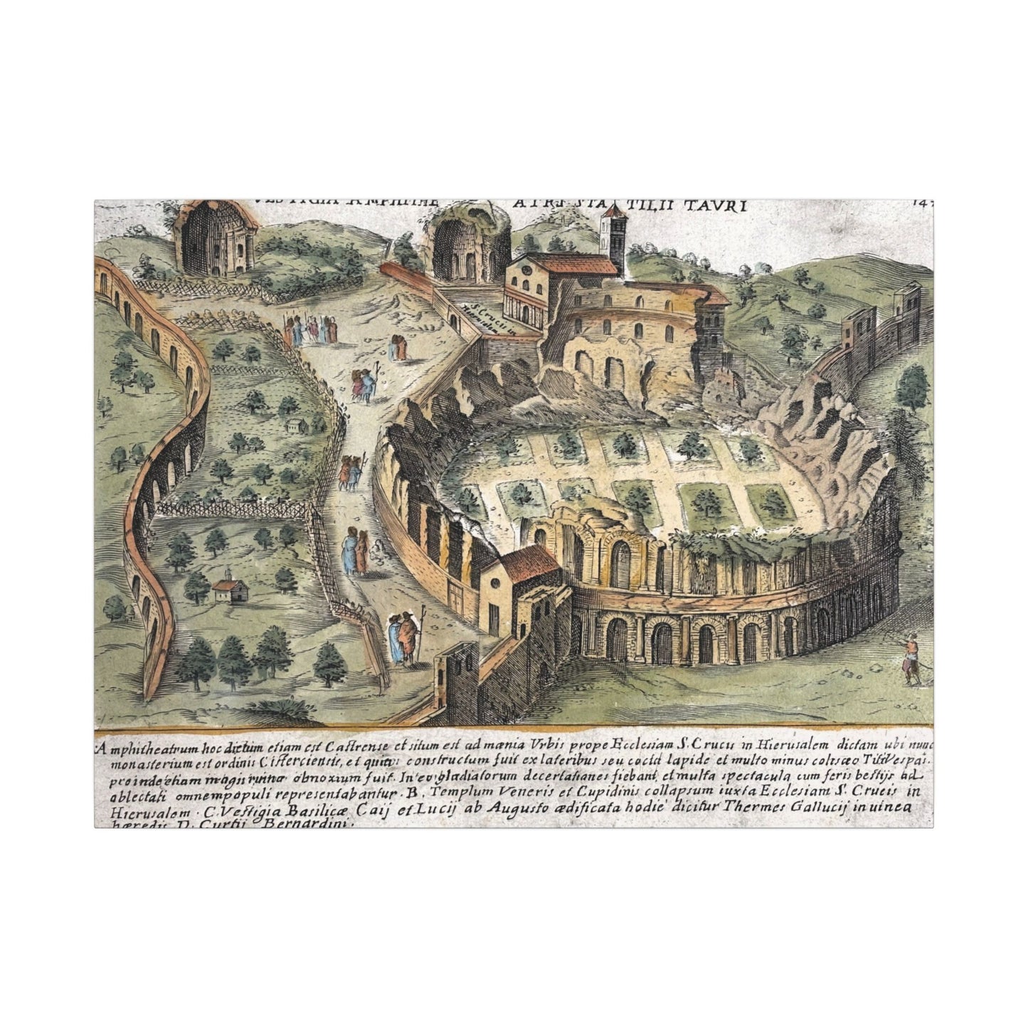 Amphitheatrum Castrense in Rome Canvas Art Print