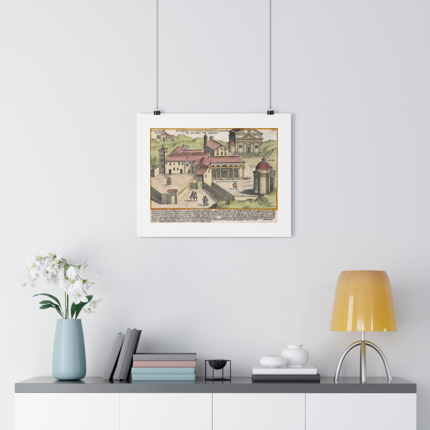 The Church of Saints Vincent and Anastasius at the Three Fountains Historical Giclée Art Print