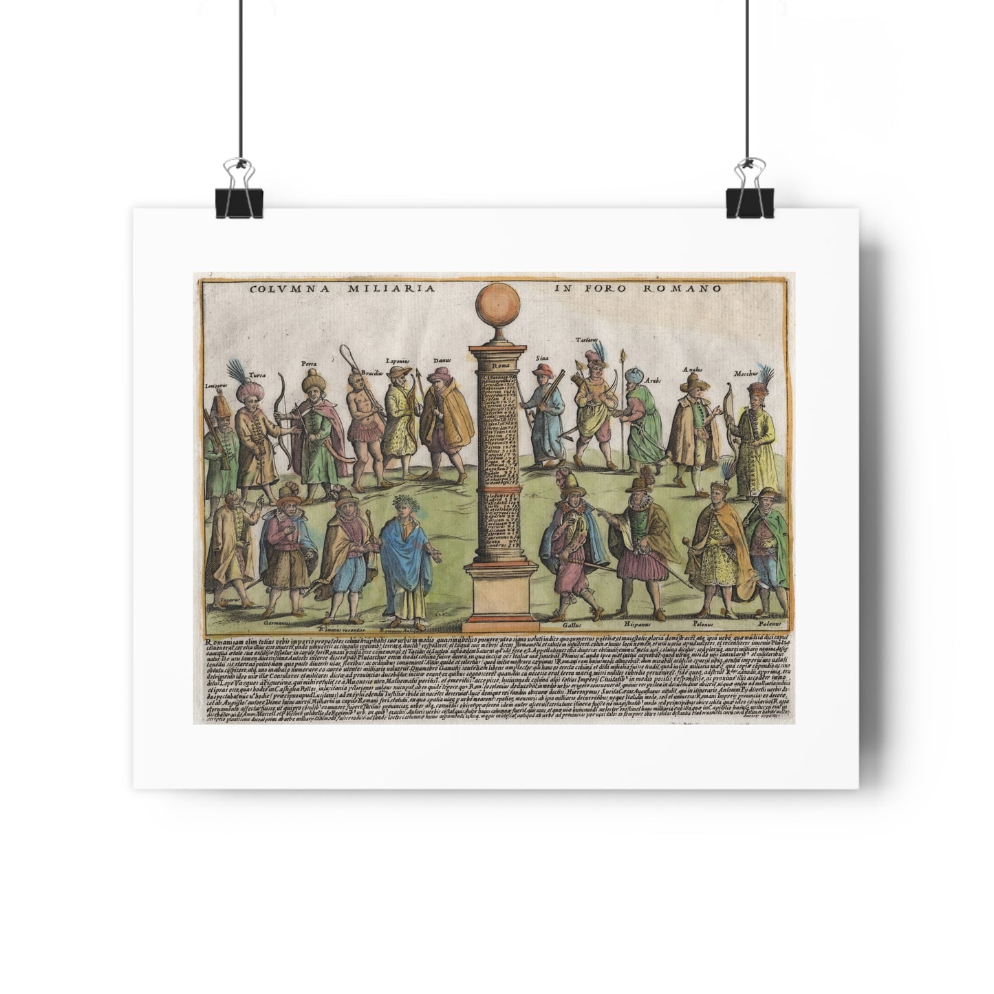The Milestone Column in the Roman Forum Historical Giclée Art Print
