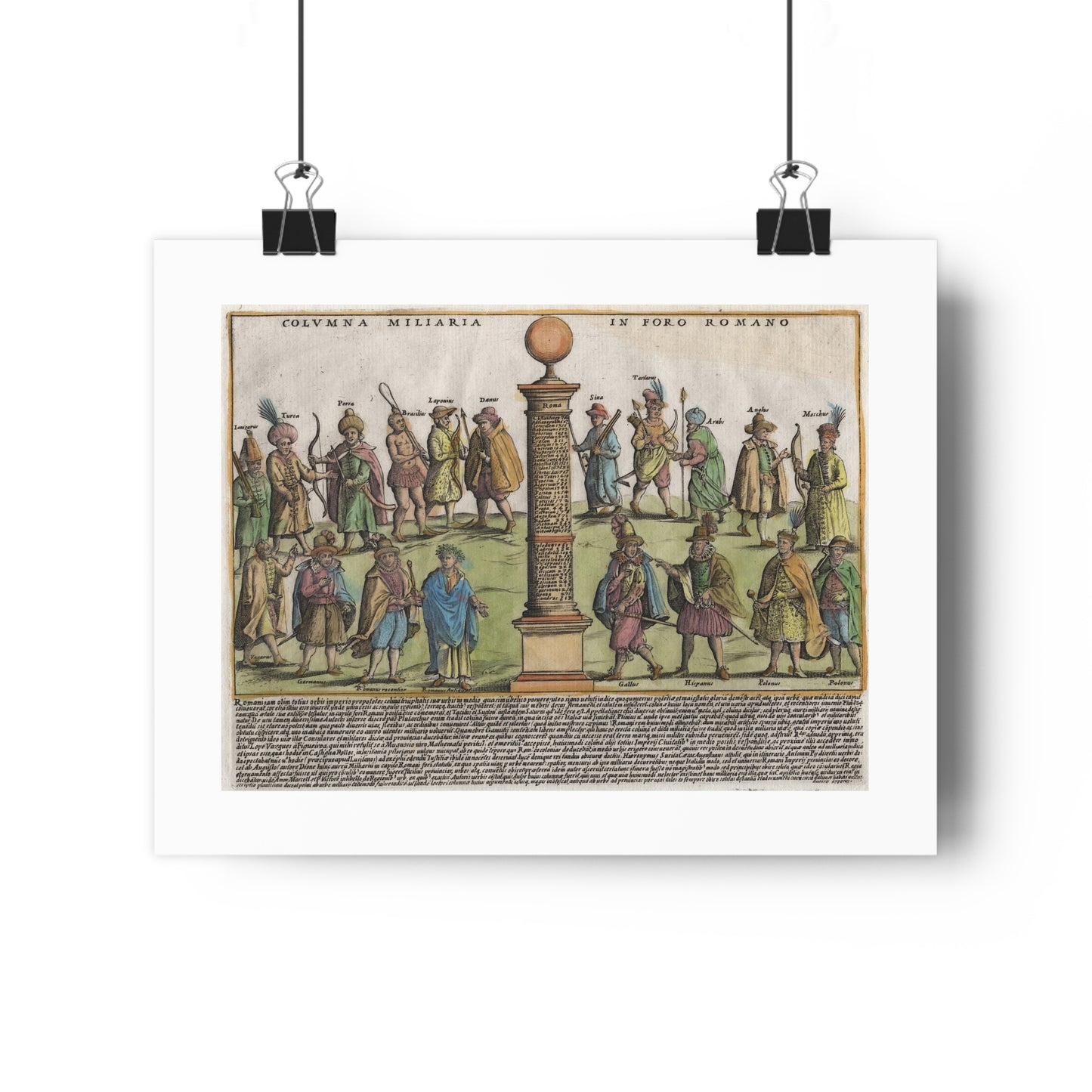 The Milestone Column in the Roman Forum Historical Giclée Art Print