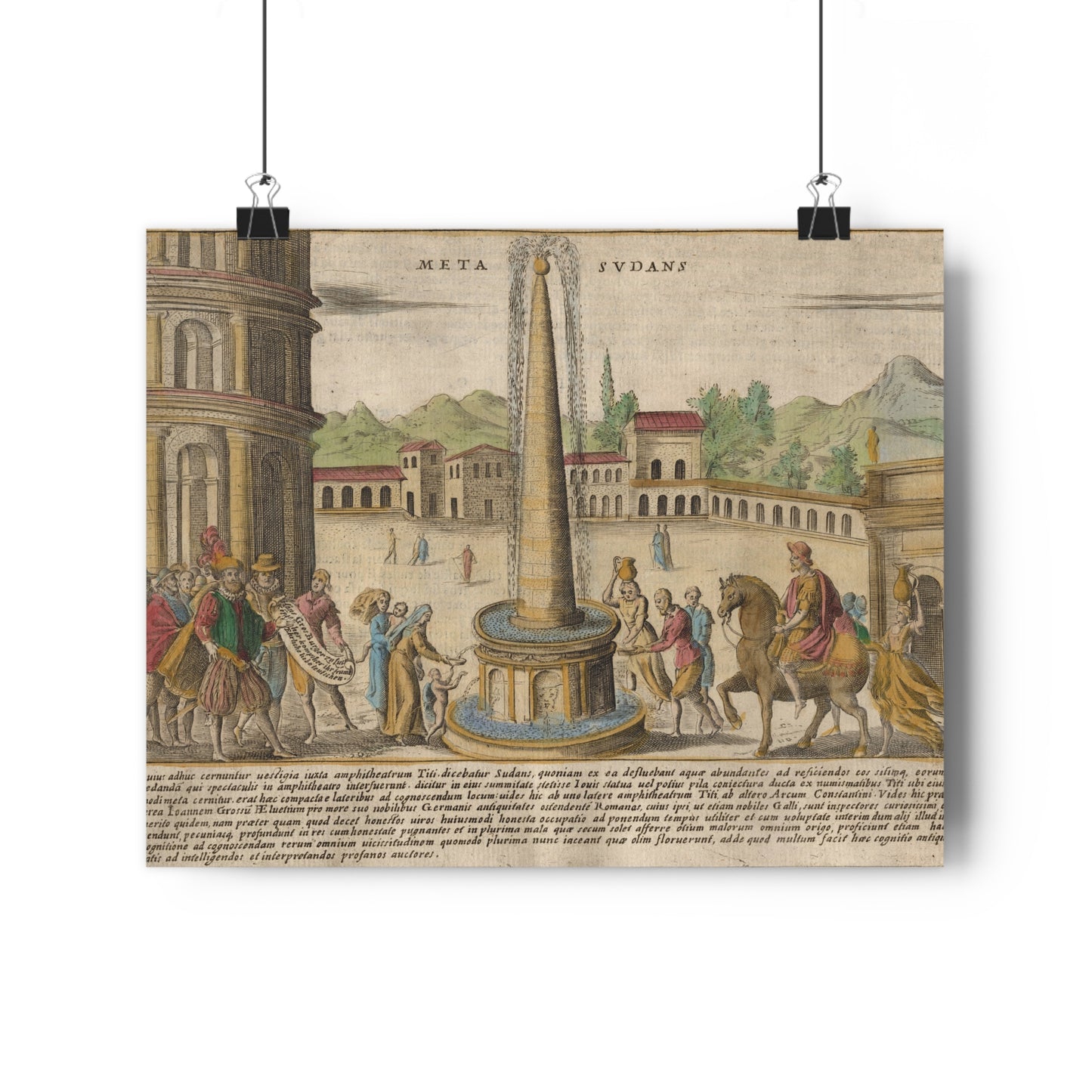 Meta Sudans near the Colosseum Vintage Art Print