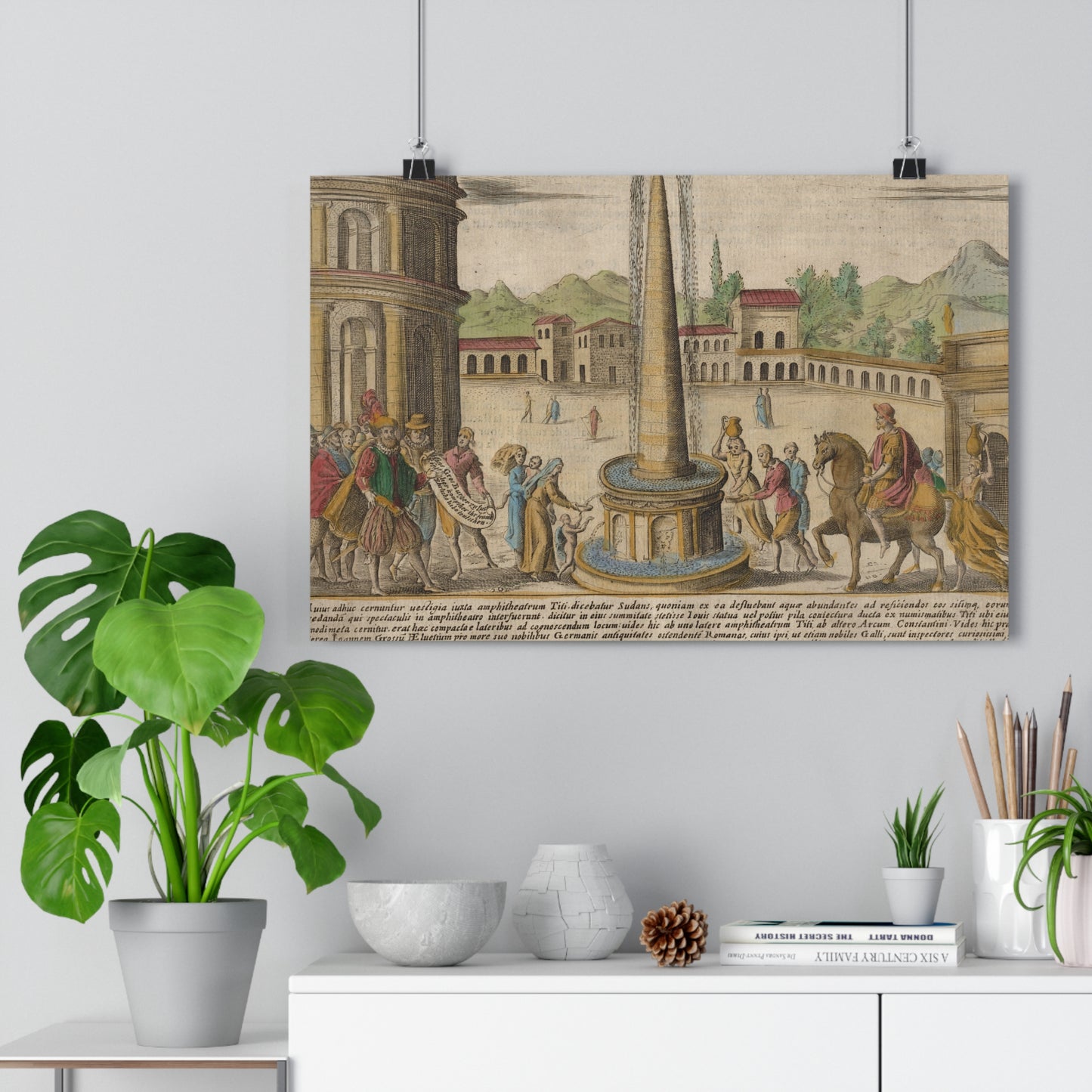 Meta Sudans near the Colosseum Vintage Art Print