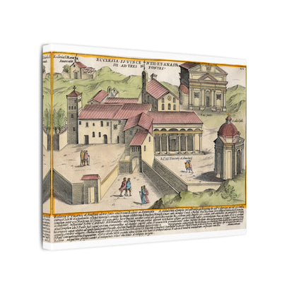 The Church of Saints Vincent and Anastasius at the Three Fountains Historic Canvas Wall Art