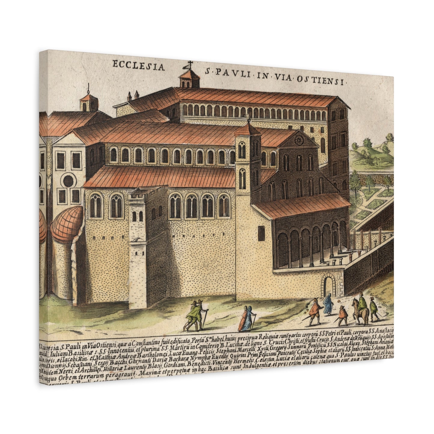 Basilica of Saint Paul Outside the Walls Historic Art Canvas