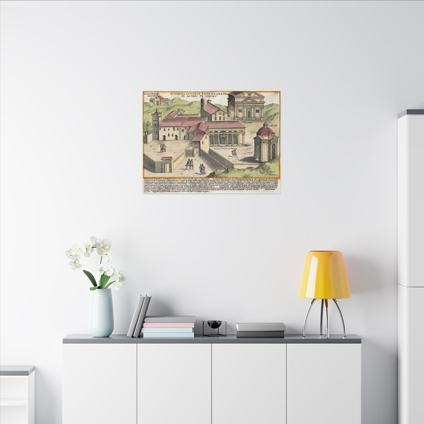 The Church of Saints Vincent and Anastasius at the Three Fountains Historic Canvas Wall Art