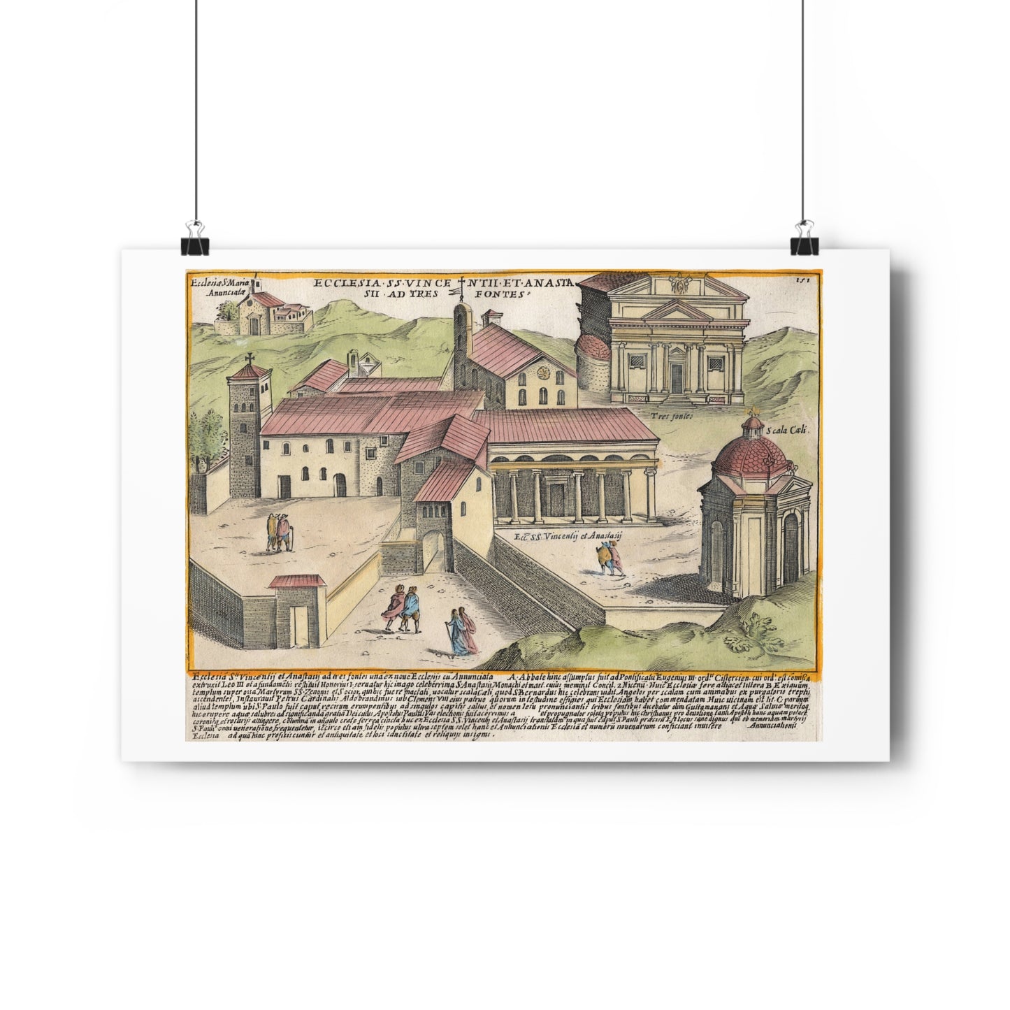The Church of Saints Vincent and Anastasius at the Three Fountains Historical Giclée Art Print