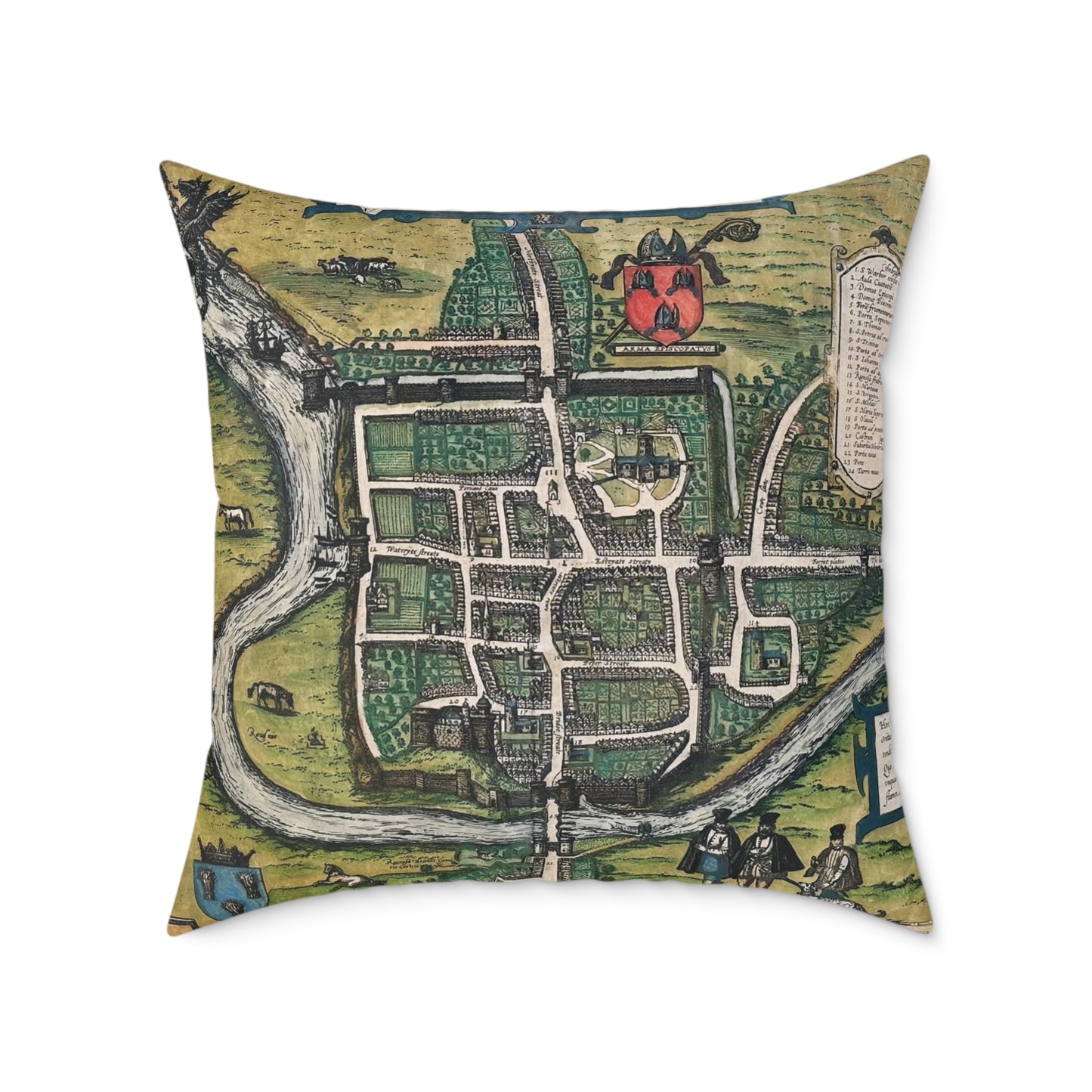 Chester (Cestria), England Map Design Pillow