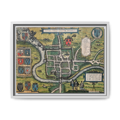 Chester (Cestria), England from Braun & Hogenberg’s Civitates Orbis Terrarum Framed Map Art Print