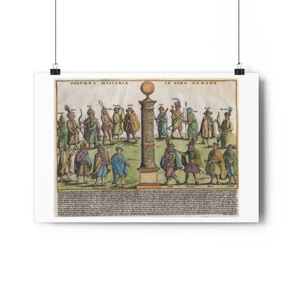 The Milestone Column in the Roman Forum Historical Giclée Art Print