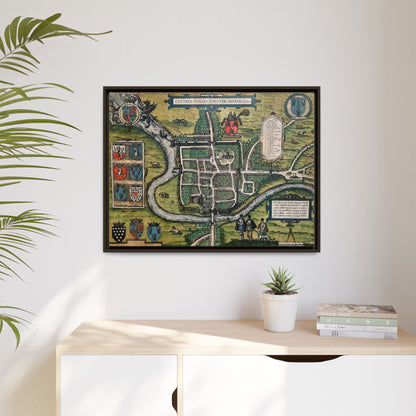 Chester (Cestria), England from Braun & Hogenberg’s Civitates Orbis Terrarum Framed Map Art Print