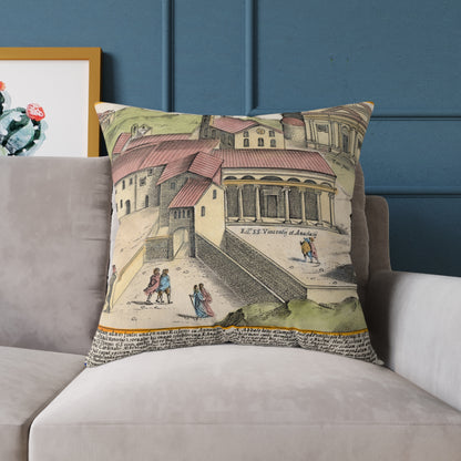 The Church of Saints Vincent and Anastasius at the Three Fountains Historic Print Canvas Pillow