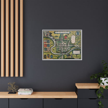Chester (Cestria), England from Braun & Hogenberg’s Civitates Orbis Terrarum Framed Map Art Print