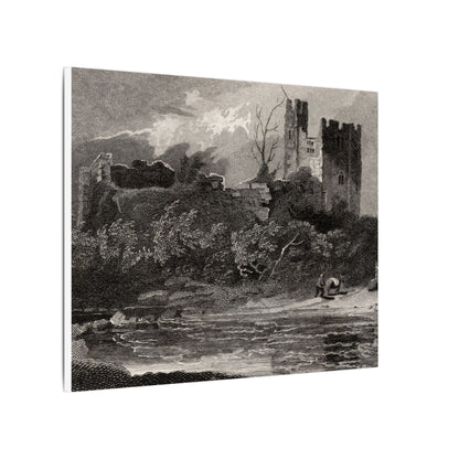 Newark Castle — Antique Engraving Canvas Art Print