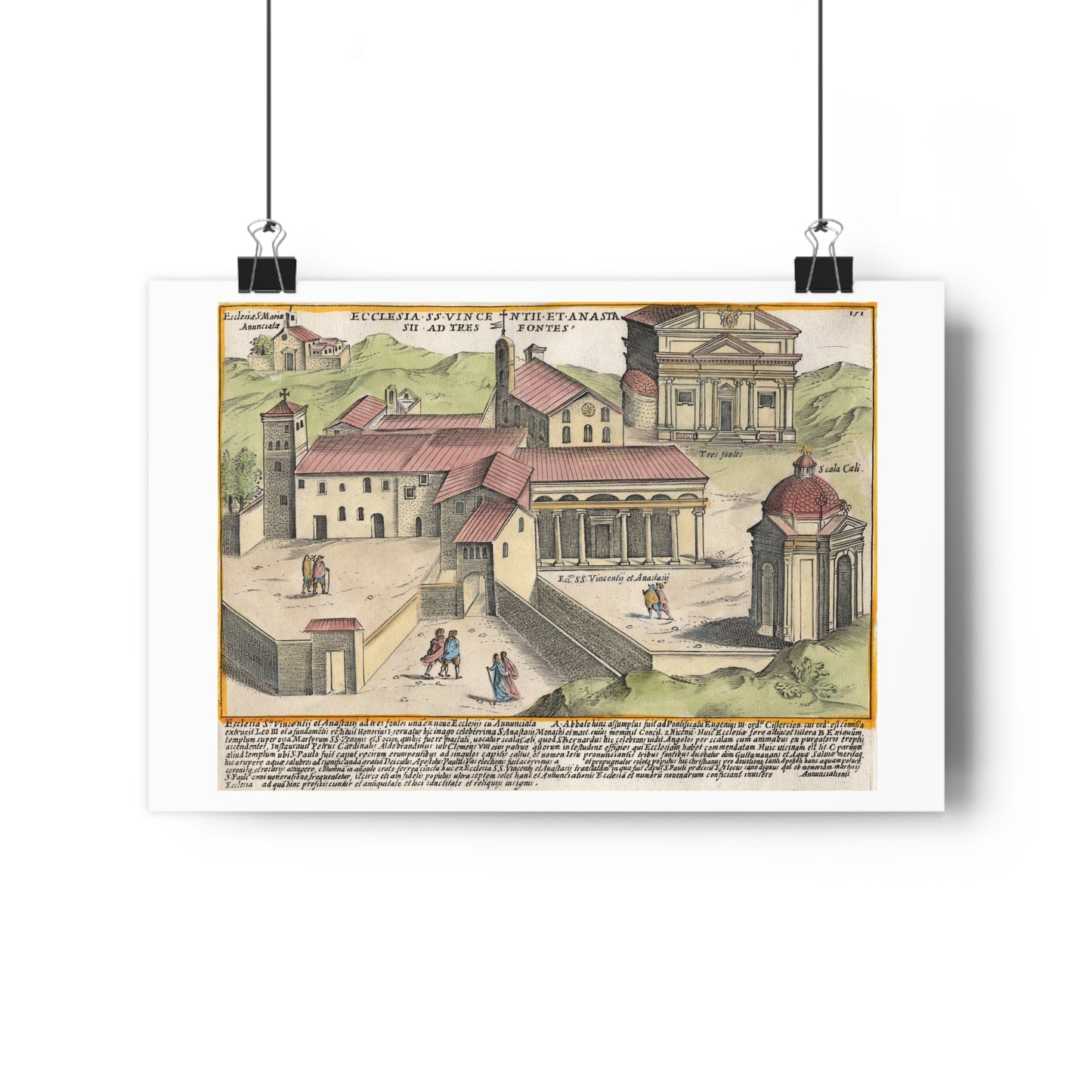 The Church of Saints Vincent and Anastasius at the Three Fountains Historical Giclée Art Print