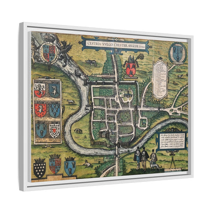 Chester (Cestria), England from Braun & Hogenberg’s Civitates Orbis Terrarum Framed Map Art Print