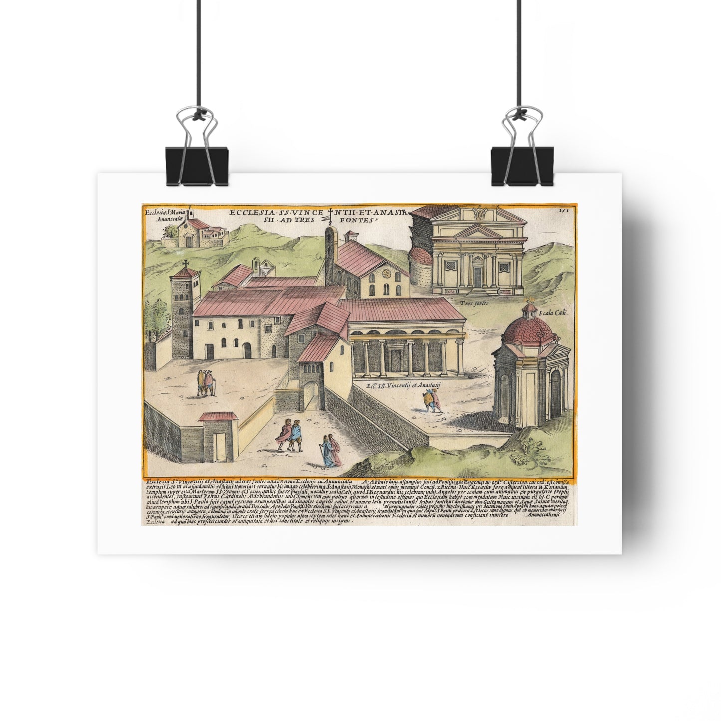 The Church of Saints Vincent and Anastasius at the Three Fountains Historical Giclée Art Print