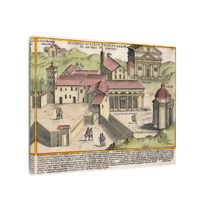 The Church of Saints Vincent and Anastasius at the Three Fountains Historic Canvas Wall Art