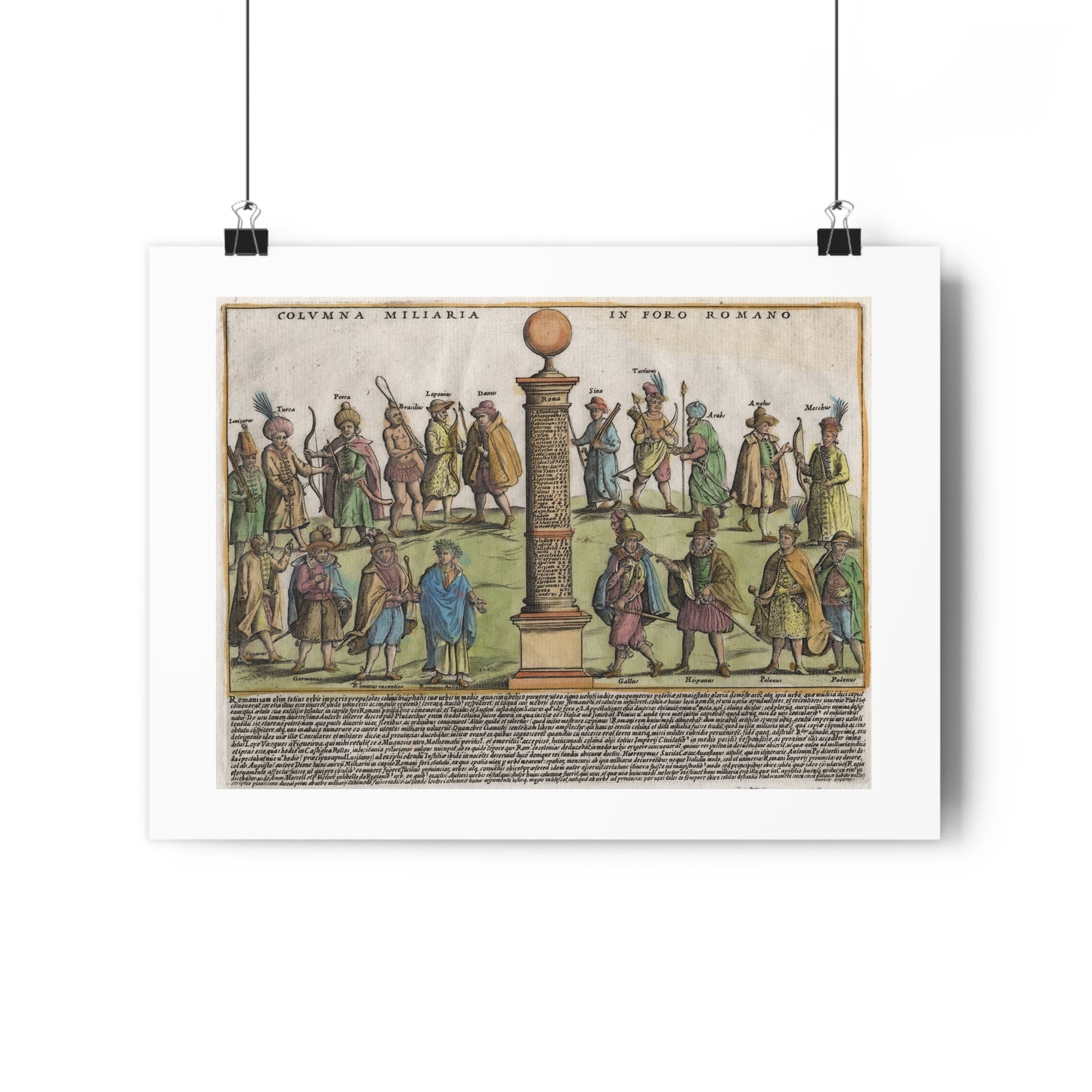 The Milestone Column in the Roman Forum Historical Giclée Art Print