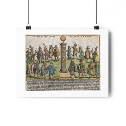 The Milestone Column in the Roman Forum Historical Giclée Art Print