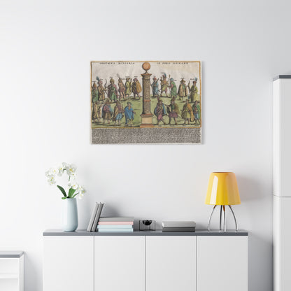 The Milestone Column in the Roman Forum Historic Art Canvas Print