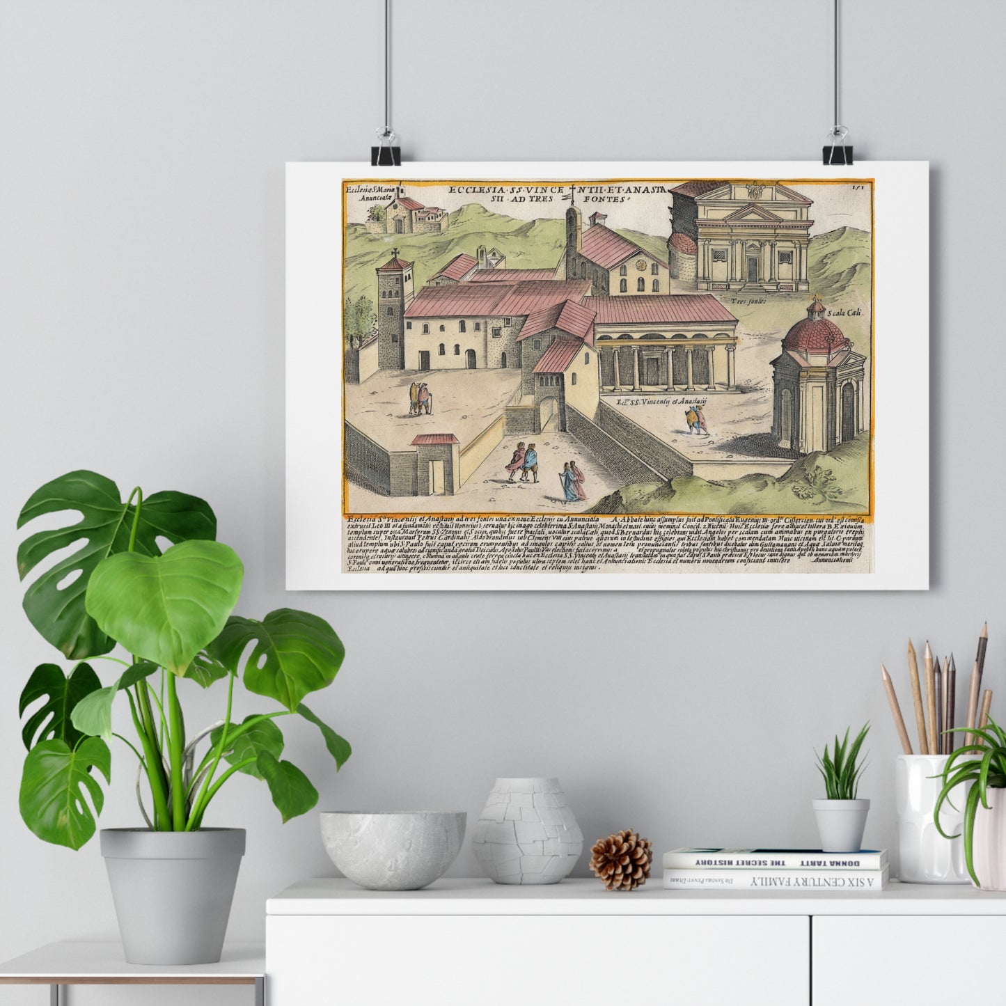 The Church of Saints Vincent and Anastasius at the Three Fountains Historical Giclée Art Print