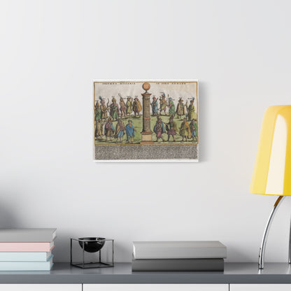 The Milestone Column in the Roman Forum Historic Art Canvas Print