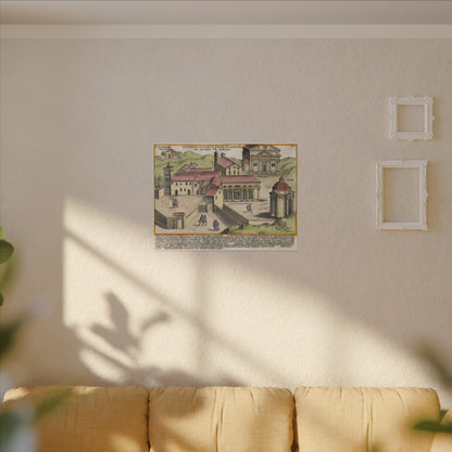 The Church of Saints Vincent and Anastasius at the Three Fountains Historic Canvas Wall Art