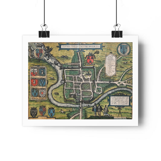 Chester (Cestria), England from Braun & Hogenberg’s Civitates Orbis Terrarum Giclée Art Print