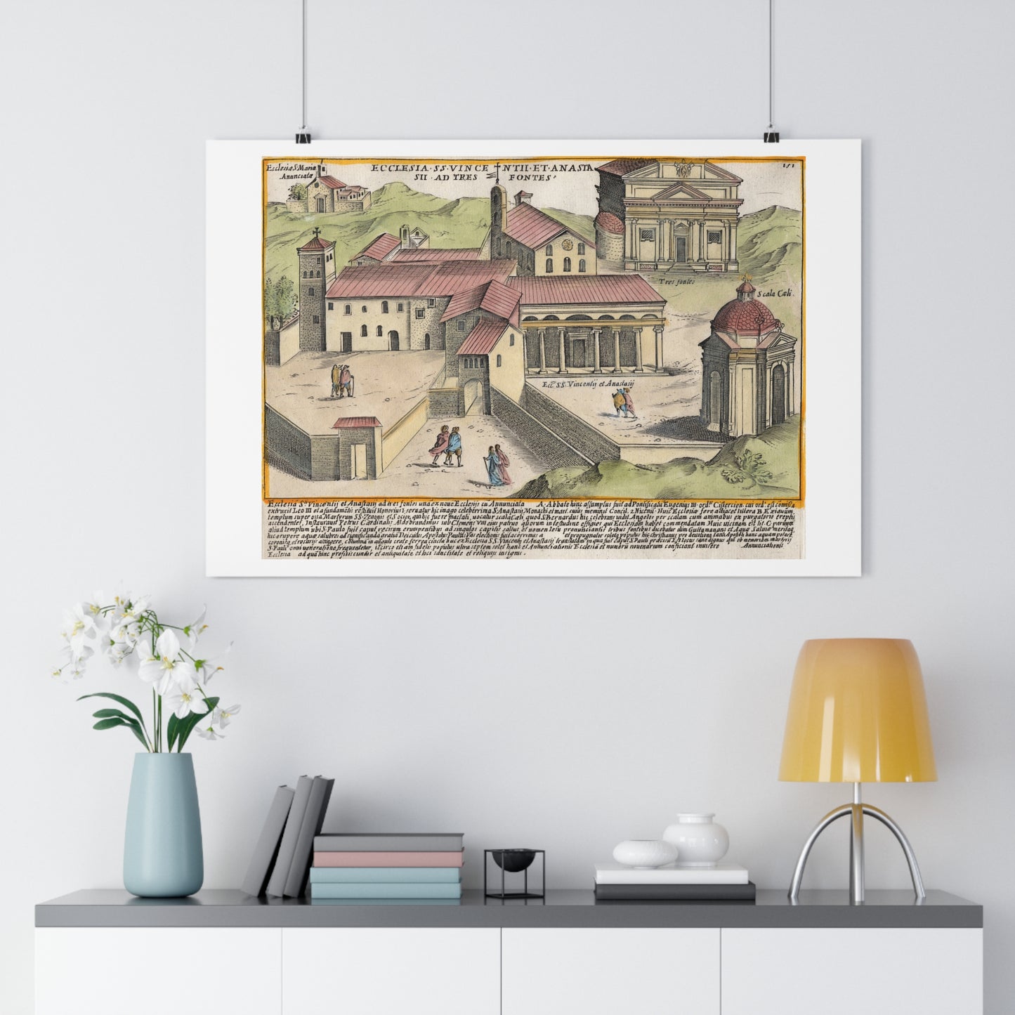 The Church of Saints Vincent and Anastasius at the Three Fountains Historical Giclée Art Print