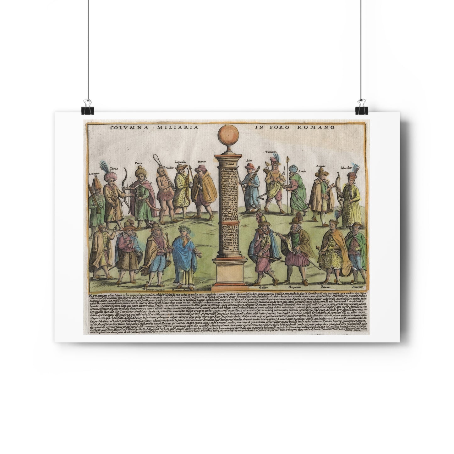 The Milestone Column in the Roman Forum Historical Giclée Art Print